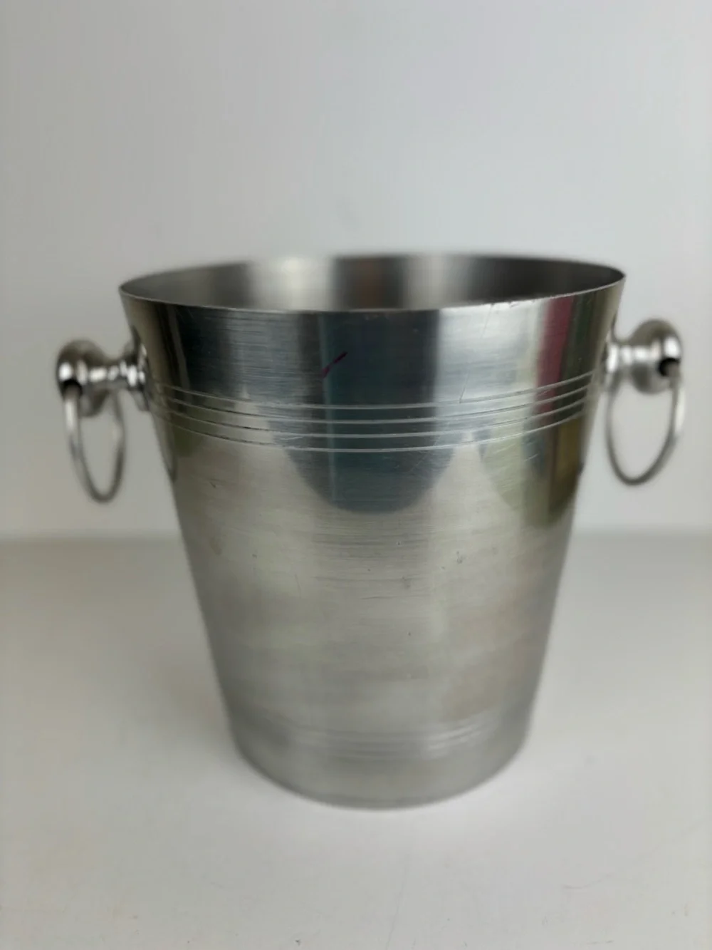 Vintage French Champagne Ice Bucket-Stainless Steel